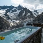 cold bath tub in mountains